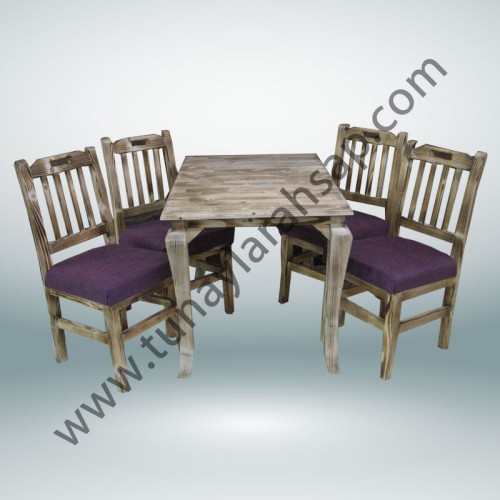 mss0034 Gülçiçek Ahşap Masa Sandalye